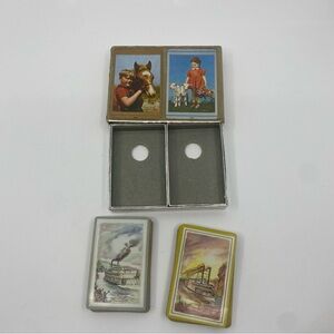 Vintage double deck steamboat Congress playing cards game cel-u-tone complete